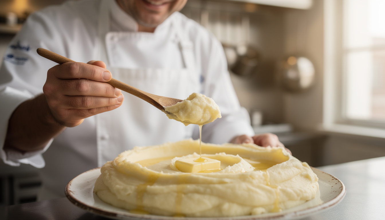 Il segreto per un purè di patate liscio e cremosissimo, come quello dello chef