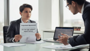 non firmare questo documento senza aver prima consultato un esperto per evitare problemi legali e assicurarti di comprendere tutti i dettagli importanti.