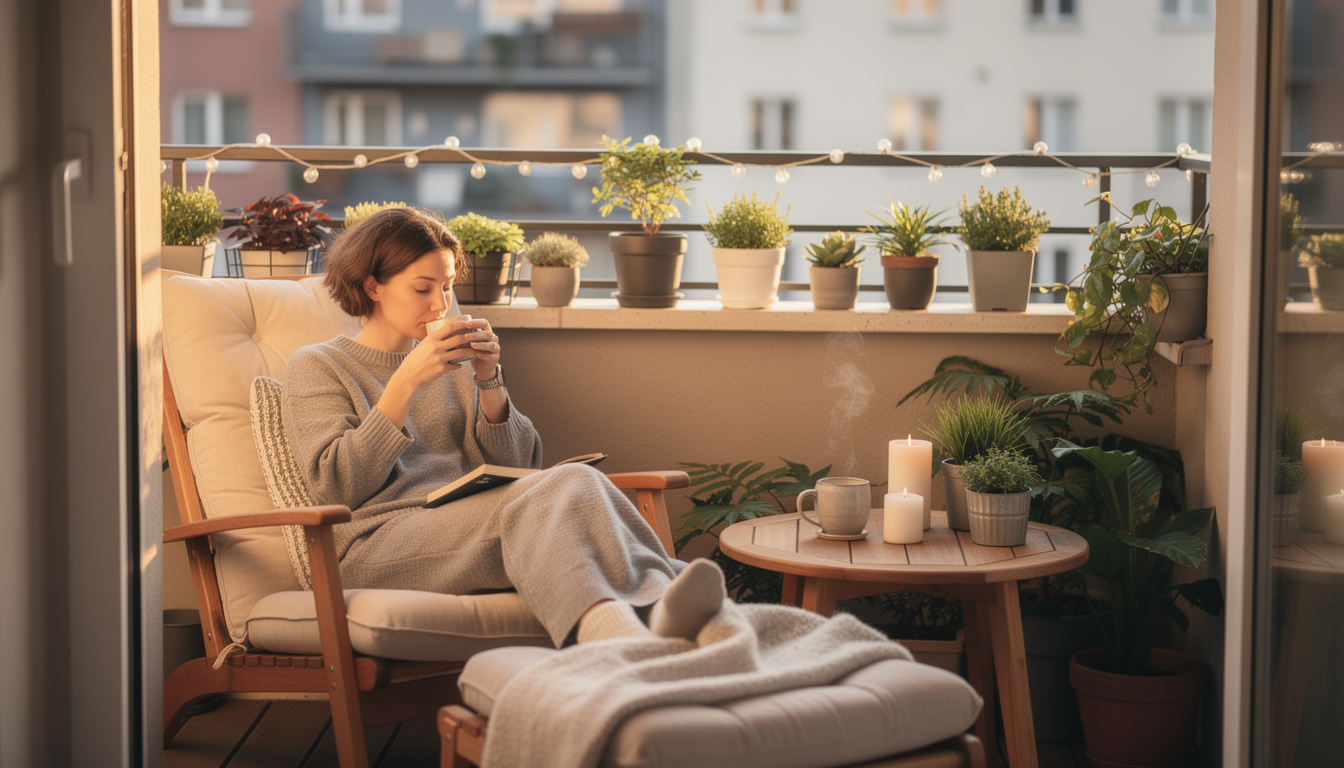 Questo è il modo per trasformare un piccolo balcone in un angolo relax