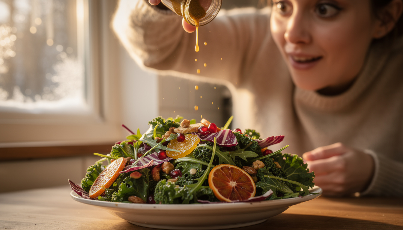 Scopri il condimento segreto che devi mettere sull’insalata a Dicembre