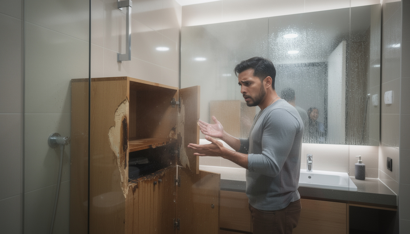 Se non fai questo in bagno, l’umidità distruggerà i tuoi mobili